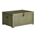 Garten-Aufbewahrungsbox 120 x 60 x 63 cm Metall Olivgrün mit Deckel
