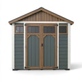 Gartenhaus 300 x 240 x 250 cm aus Holz Braun Anthrazit mit Doppeltür im Landhausstil