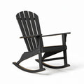 Schaukelstuhl 100 x 78 x 110 cm aus Holz Schwarz für Garten im Adirondack-Stil