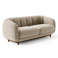 2-Sitzer Sofa 180 x 90 x 78 cm aus Textil in Beige mit Holzfüßen