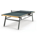 Tischtennisplatte 274 x 152.5 x 76 cm MDF Dunkelgrün mit Stahlgestell und Netz